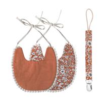 That's Mine - Double-Sided Bib With Pacifier - Terracotta (DB161) - thumbnail