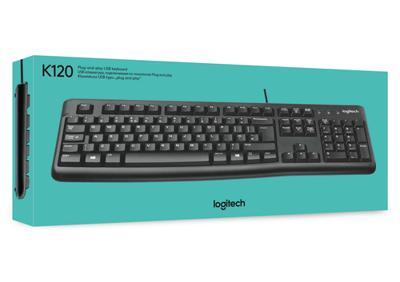 Logitech K120 Business Style Usb Keyboard [USB, 104-Key, Numpad, Durable, Black] - thumbnail