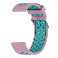 Dubbele kleur silicone sport polsband voor Xiaomi Huami Amazfit bip Lite versie 22mm (mintgroen + lichtroze) - thumbnail