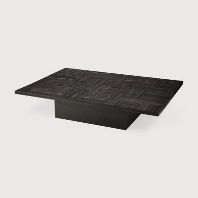 Ethnicraft Salontafel 'Tabwa' Gevernist Teakhout, 170 x 120cm, kleur Off Black Ethnicraft Salontafel 'Tabwa' Gevernist Teakhout, 170 x 120cm, kleur Off Black