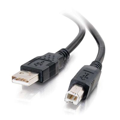C2G 2M USB-printerkabel, USB 2.0 A naar B-kabel. Compatibel met printers en scanners van HP, Epson, Brother, Samsung, Cannon en alle andere USB A/B-apparaten, Zwart