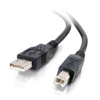 C2G 2M USB-printerkabel, USB 2.0 A naar B-kabel. Compatibel met printers en scanners van HP, Epson, Brother, Samsung, Cannon en alle andere USB A/B-apparaten, Zwart - thumbnail