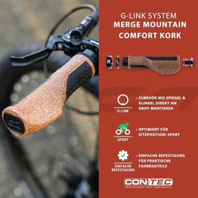 CONTEC griff "merge mountain comfort kork" ct grips merge mountain comfort cork, 140mm CONTEC griff "merge mountain comfort kork" ct grips merge mountain comfort cork, 140mm
