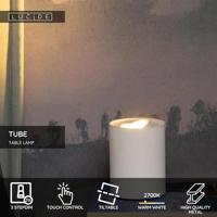 Lucide TUBE - Tafellamp - Ø 9,6 cm - LED 3 StepDim - GU10 - 1x5W 2700K - Wit - thumbnail