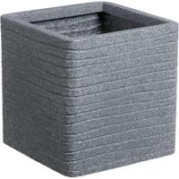 Bloempot Strata Banbury 31 x 31 x 31 cm Cement Plastic Vierkant - thumbnail