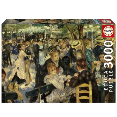 Puzzel Educa Baile en el Moulin De La Galette 3000 Onderdelen