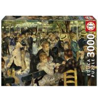 Puzzel Educa Baile en el Moulin De La Galette 3000 Onderdelen - thumbnail