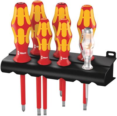 Wera 160 i/165 i/7 Rack Schroevendraaierset VDE 7-delig Plat, Kruiskop Pozidriv