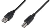 Digitus USB-kabel USB 2.0 USB-A stekker, USB-B stekker 3.00 m Zwart AK-300102-030-S - thumbnail