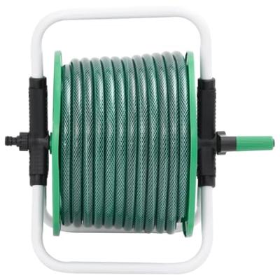 VidaXL Slanghaspel met 30 m slang vrijstaand pvc groen