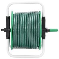 VidaXL Slanghaspel met 30 m slang vrijstaand pvc groen - thumbnail