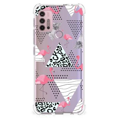 Motorola Moto G30 | G20 | G10 Case Anti-shock Flamingo Triangle Motorola Moto G30 | G20 | G10 Case Anti-shock Flamingo Triangle