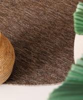 Tapeso Rond vloerkleed Lush - bruin - 100 cm rond - thumbnail