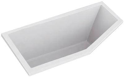 Ben Bobo inbouw douchebad met ligzijde en hoek links 170x75cm glans wit acryl