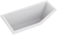 Ben Bobo inbouw douchebad met ligzijde en hoek links 170x75cm glans wit acryl - thumbnail