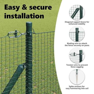 VidaXL Afrasteringspaal groen 10 x 1,4 m (19 x 19 mm gaas)