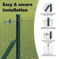 VidaXL Afrasteringspaal groen 10 x 1,4 m (19 x 19 mm gaas) - thumbnail