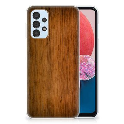 Samsung Galaxy A13 4G | Bumper Hoesje | Donker Hout