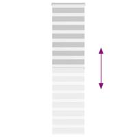 VidaXL Zebra rolgordijn 65x200 cm stofbreedte 60,9 cm lichtgrijs - thumbnail