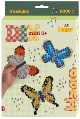 Hama strijkkralenset - vlinders, 2000st. - thumbnail