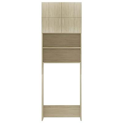 VidaXL Wasmachinekast 64x25,5x190 cm bewerkt hout sonoma eikenkleurig
