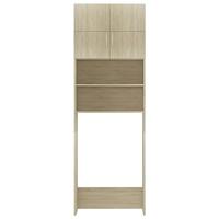 VidaXL Wasmachinekast 64x25,5x190 cm bewerkt hout sonoma eikenkleurig - thumbnail