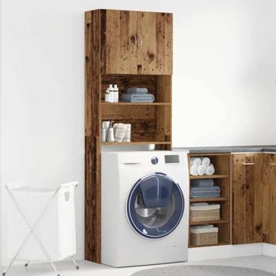 VidaXL Wasmachinekast 64x24x190 cm bewerkt hout oud houtkleurig VidaXL Wasmachinekast 64x24x190 cm bewerkt hout oud houtkleurig