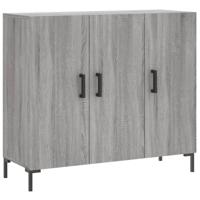 Dressoir 90x34x80 cm bewerkt hout grijs sonoma eikenkleurig - thumbnail
