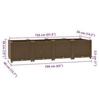 VidaXL Verhoogd bed 160x40x38 cm polypropyleen - thumbnail
