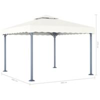 Paviljoen Prieel 300x300 cm aluminium creme - thumbnail