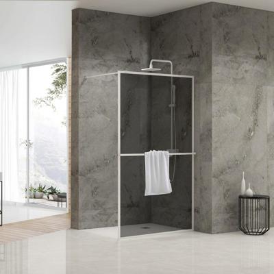 Inloopdouche Van Rijn ST04 Met Handdoekstang 100x200 cm 8 mm Rookglas Wit Inloopdouche Van Rijn ST04 Met Handdoekstang 100x200 cm 8 mm Rookglas Wit