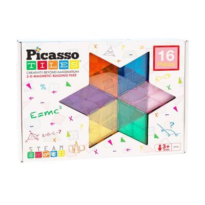 Selecta Picassotiles geometry - magnetische bouwtegels, 16dlg.