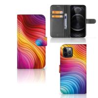 Book Case voor Apple iPhone 12 Pro Max Regenboog - thumbnail