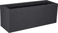 Eda Jardiniere Volcania'Up 57 L - Imitatie Stone Decor - 79,5 x 29,5 x 29,5 cm - Anthracietgrijs - thumbnail