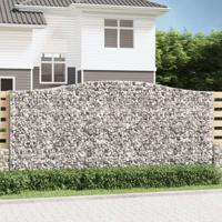 Schanskorf gewelfd 400x50x180/200 cm gegalvaniseerd ijzer - thumbnail