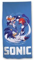 Sonic blauw strandlaken 70 x 140 cm - polyester - thumbnail