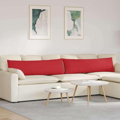 VidaXL Sofa kussens 2 pcs rood 145 x 40 cm stof