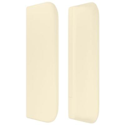 Boxspring met matras kunstleer crèmekleurig 100x200 cm