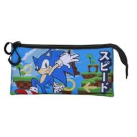 Sonic - The Hedgehog Triple Pencil case SEGA Greenhill Multicolour - thumbnail