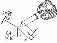 Ersa 0142CDLF04/SB Soldeerpunt Beitelvorm Grootte soldeerpunt 0.40 mm Inhoud: 1 stuk(s) - thumbnail