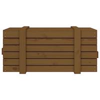 Opbergbox 91x40,5x42 cm massief grenenhout honingbruin - thumbnail