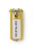 Durable sleutelhanger Key Clip, geel, pak van 6 stuks - thumbnail