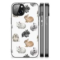 Dierenprint Telefoonhoesje voor Apple iPhone 13 | iPhone 14 Konijntjes - thumbnail