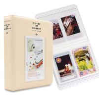 64 zakken naam kaart stukken voor Fujifilm Instax Mini 8/7s/70/25/50s/90 (beige) - thumbnail
