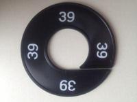 Maatring 9cm zwart/wit 39 - thumbnail