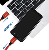USB 2.0 aansluitkabel, USB (type C) naar USB (type C) rood, 0,3 m - thumbnail