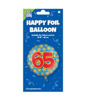 Paperdreams Happy folie ballon - 65 jaar - thumbnail
