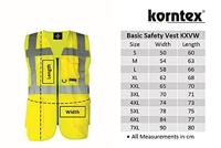 Korntex KX802 Executive Multifunctional Safety Vest Berlin - Signal Yellow - S - thumbnail