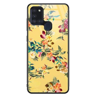 Samsung Galaxy A21s glazen hardcase - Florals for days Samsung Galaxy A21s glazen hardcase - Florals for days