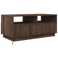 Salontafel met LED-verlichting 90x49x40 cm bruin eikenkleur - thumbnail